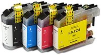 Brother LC-221 / LC-223 set inktcartridges (huismerk met chip)