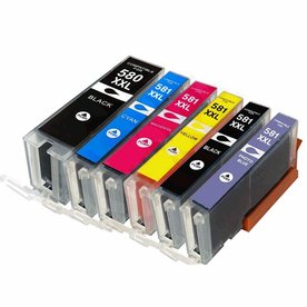 Canon PGI-580XXL / CLI-581XXL set van ZES inktcartridges (huismerk)