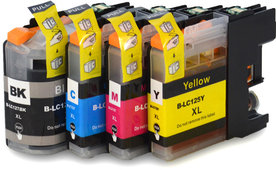 Brother LC-127XL / LC-125XL set inktcartridges (huismerk met chip)